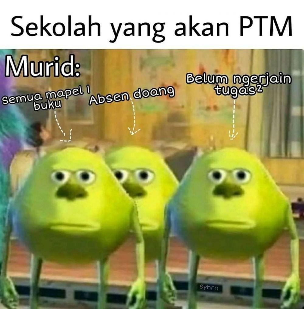 meme sekolah PTM (facebook.com/profile.php?id=100061450463629)