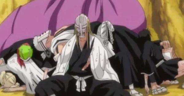 Para Visored yang diselamatkan Yoruichi ( Dok. Pierrot / Bleach )