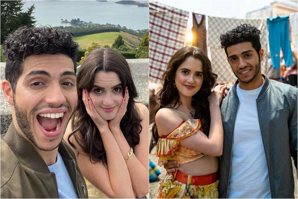 10 Potret Syuting Mena Massoud dan Laura Marano, Manisnya Bikin Baper