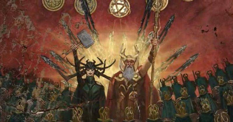 Lukisan Hela dan Odin di Thor: Ragnarok. (Dok. Marvel Studio/Thor: Ragnarok)