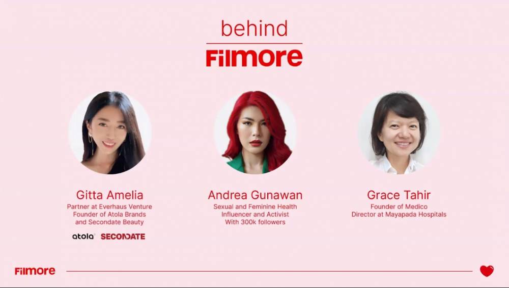 Gitta Amelia, Andrea Gunawan, dan Grace Tahir sebagai pendiri Filmore (Dokumentasi Filmore)
