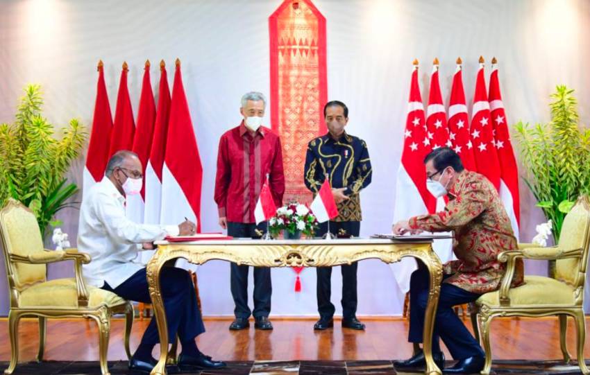 Penandatanganan Perjanjian Ekstradisi Indonesia-Singapura (Dok. Setpres)