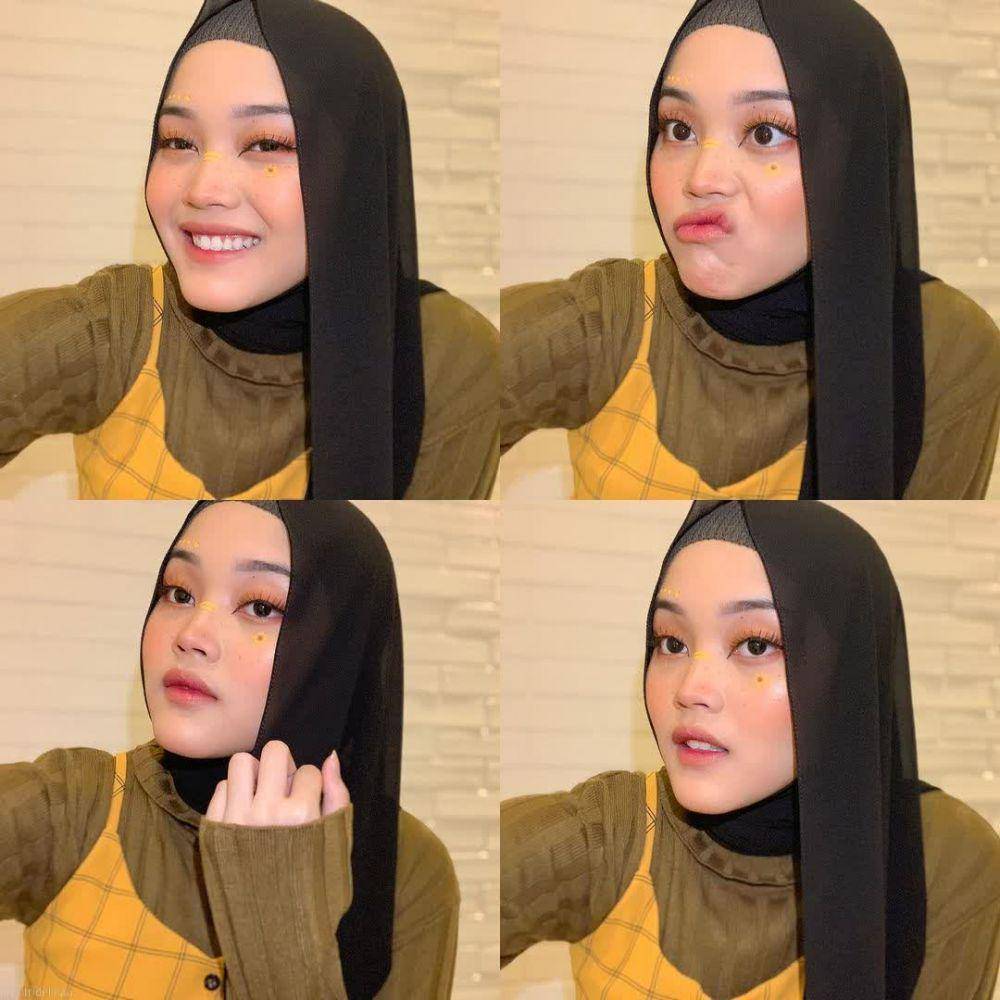 potret Putri Delina dalam balutan jilbab warna hitam terlihat modis (instagram.com/putridelinaa)