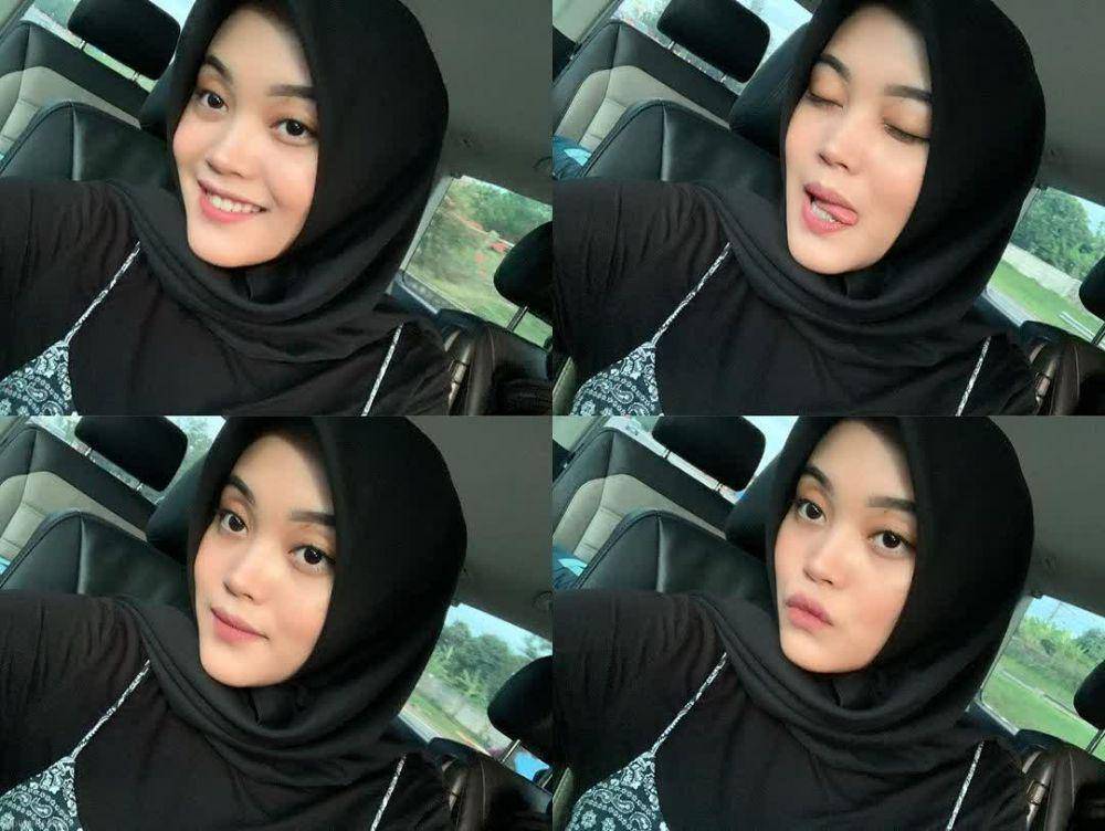 potret Putri Delina dalam balutan jilbab warna hitam terlihat modis (instagram.com/putridelinaa)
