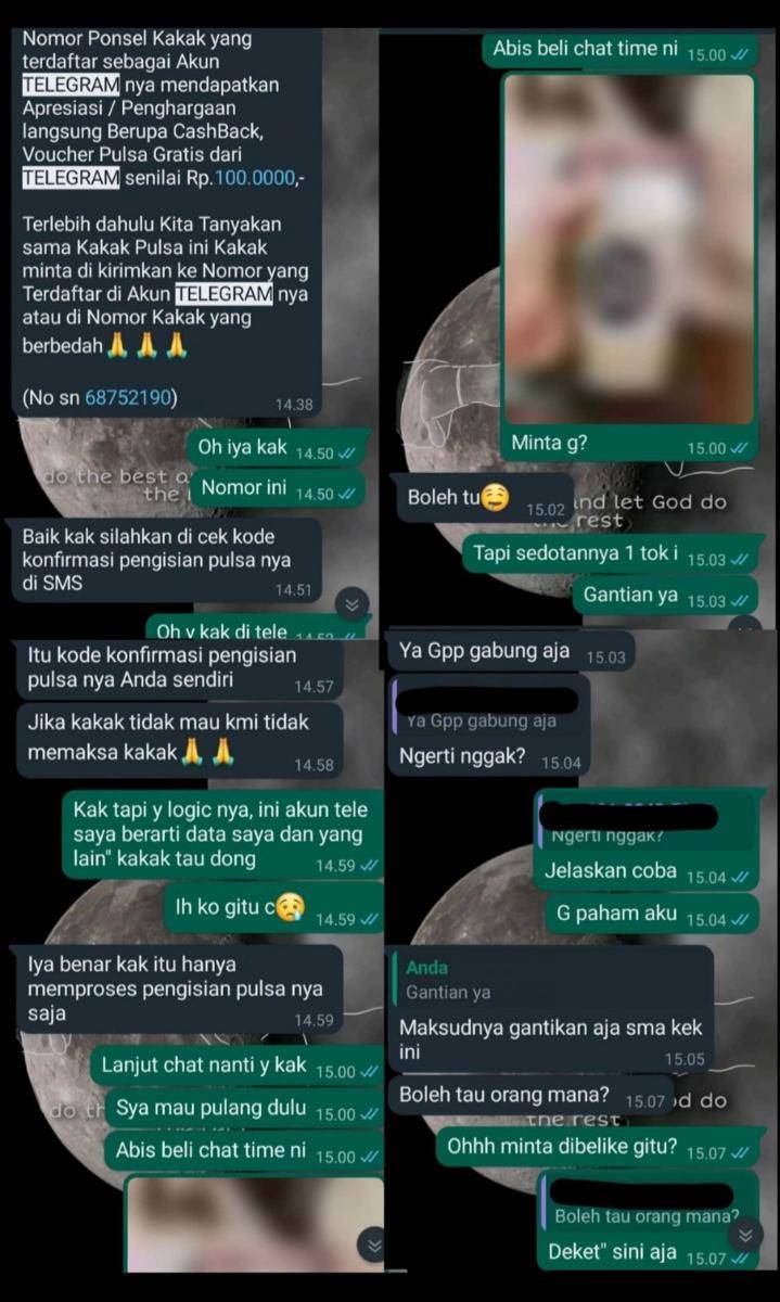 Chat modus berujung lawak (twitter.com/maiioncee)