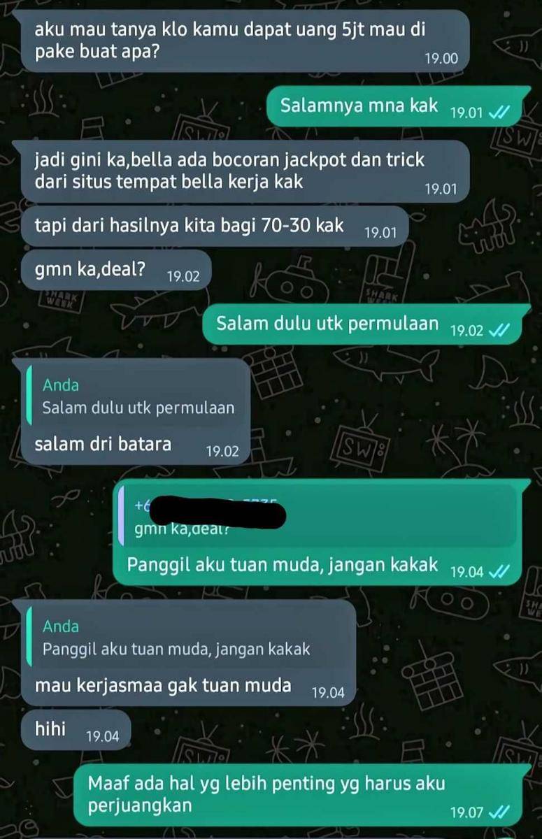 Chat modus berujung lawak (twitter.com/Morus___)