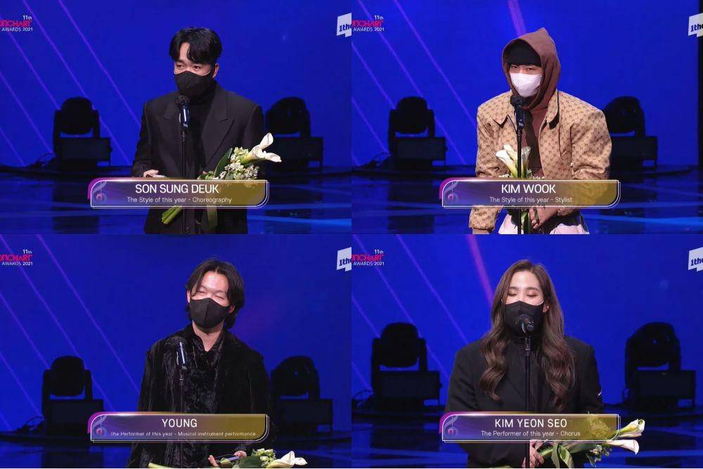 tangkapan layar para pemenang Style dan Performance Awards (dok. Gaon Chart Music Awards)