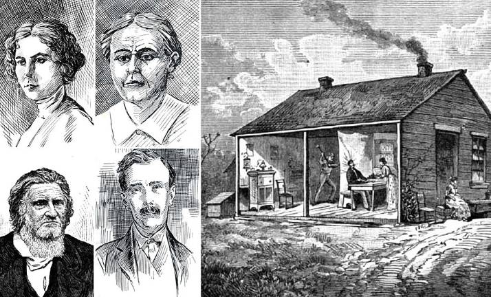 sketsa keluarga Bender (theserialkillerpodcast.com)