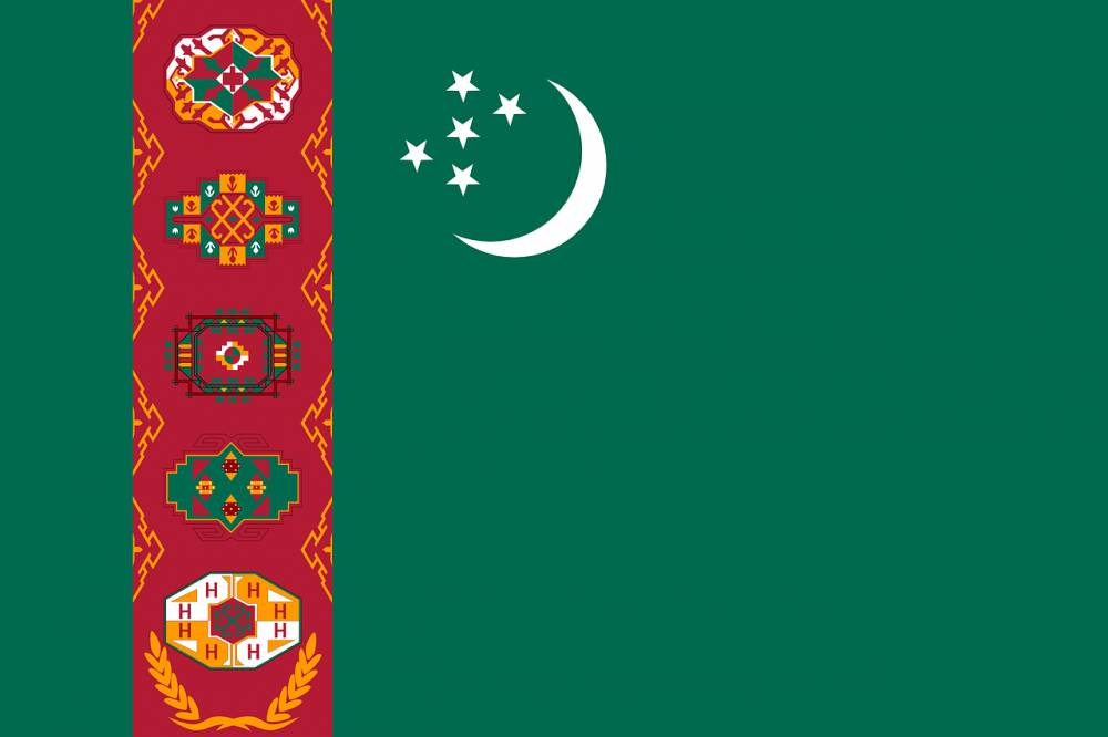 Bendera Turkmenistan (Pixabay.com/OpenClipart-Vectors)
