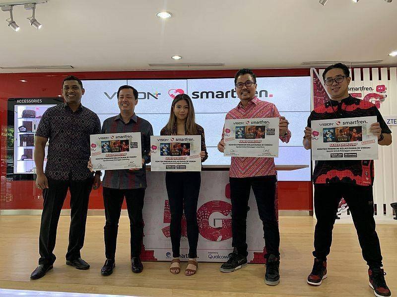 Smartfren menjalin kerja sama eksklusif dengan VisionPlus, yaitu salah satu layanan streaming TV dan video on demand terbesar Indonesia yang dioperasikan MNC Group. (Dok. Istimewa)