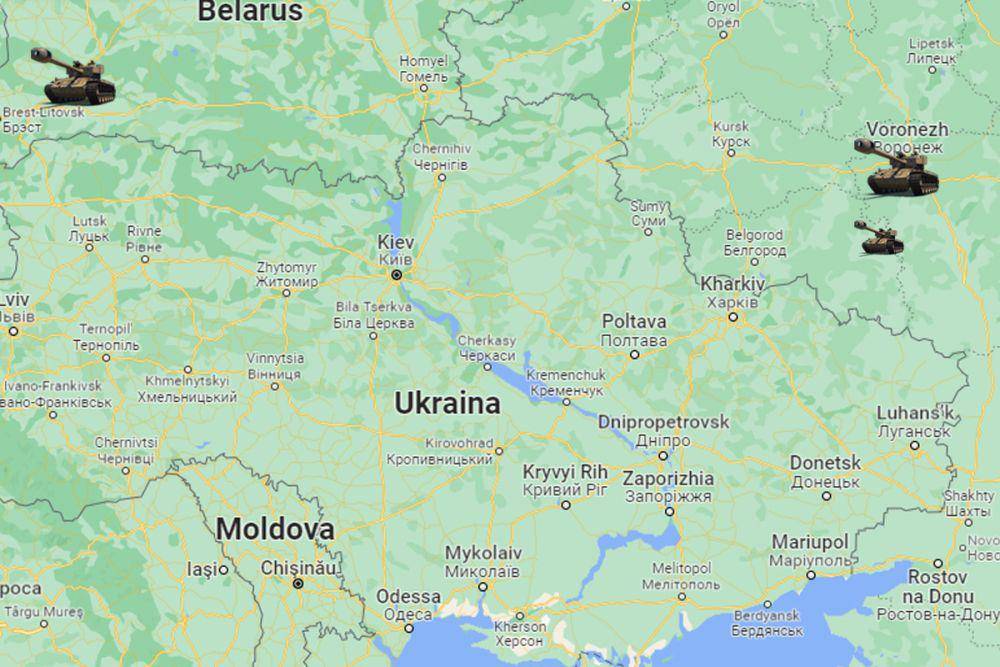 Pasukan Rusia di dekat perbatasan Ukraina (www.google.com/maps)