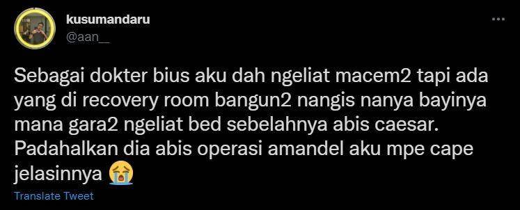 curhat kocak habis dibius operasi (twitter.com/aan__)