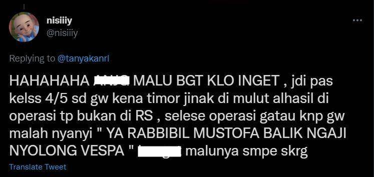 curhat kocak habis dibius operasi (twitter.com/nisiiiy)