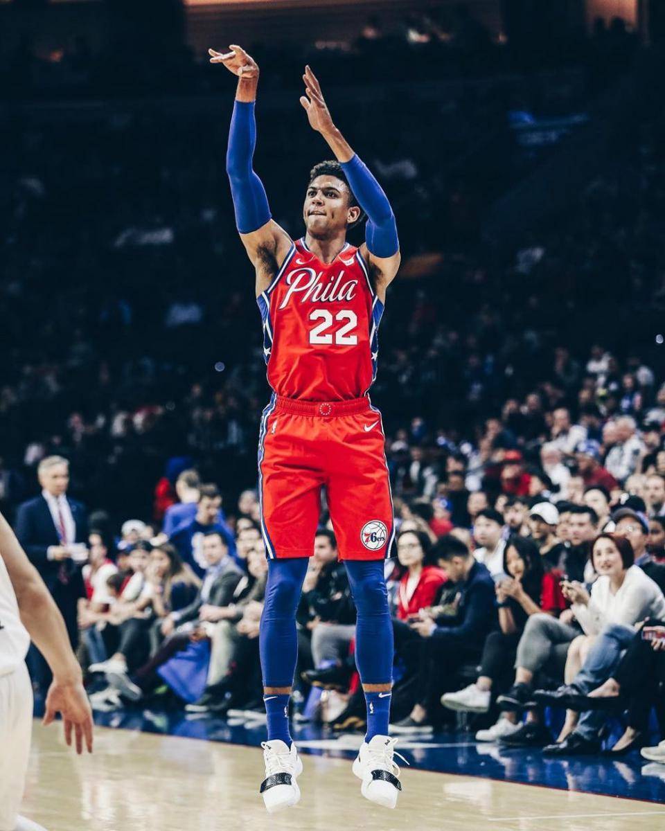 Matisse Thybulle melakukan tembakan di NBA. (instagram.com/theycallmetisse)
