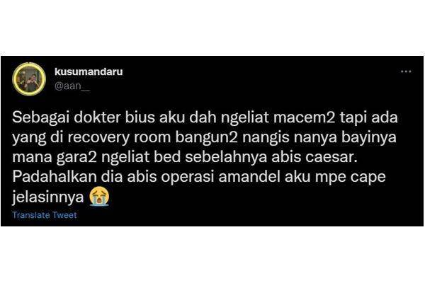 curhat kocak habis dibius operasi (twitter.com/aan__)
