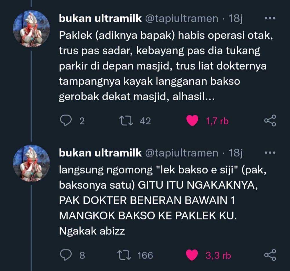 curhatan lucu warganet (twitter.com/tapiultramen)