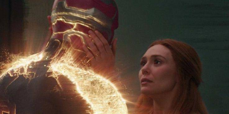 Wanda kehilangan Vision sekali lagi di serial WandaVision (dok. Marvel Studios/WandaVision)