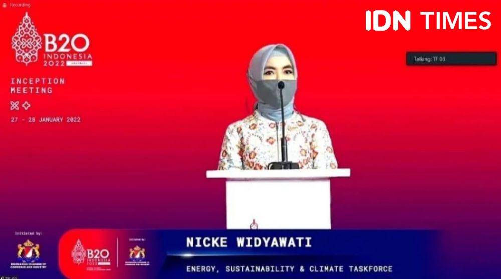 Direktur Utama PT Pertamina Nicke Widyawati di acara B20 Indonesia 2022 (IDN Times/Uni Lubis)