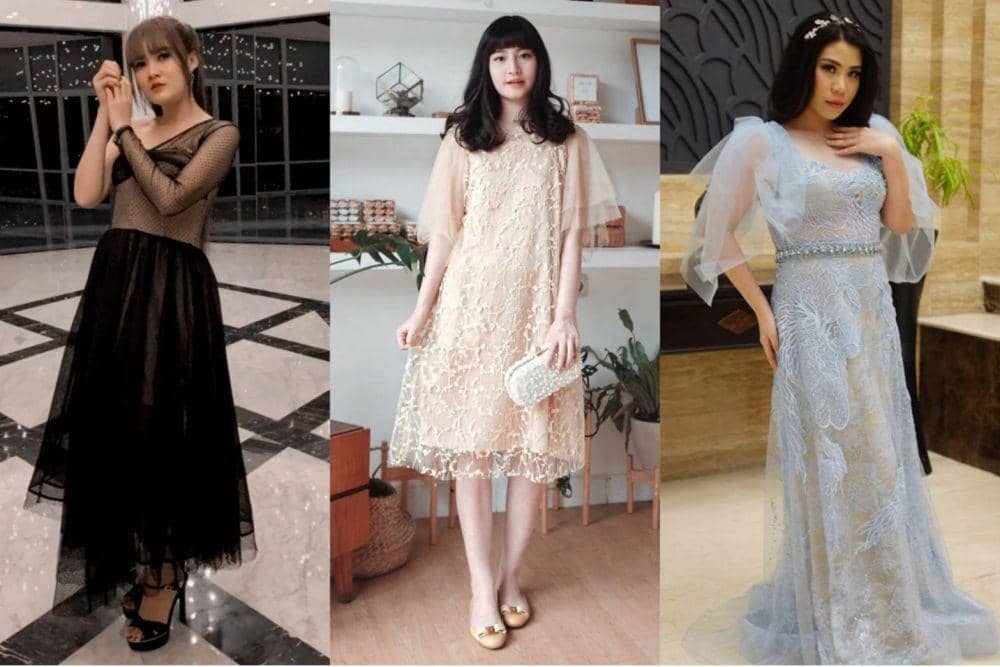 9 Inspirasi Dress Kondangan dengan Lengan Tulle Transparan, Jelita!