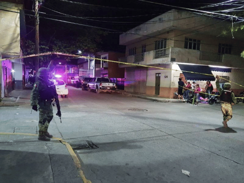 Lokasi penembakan di Zamora, Michoacan pada Kamis (27/1/2022). (twitter.com/JLM_Noticias)