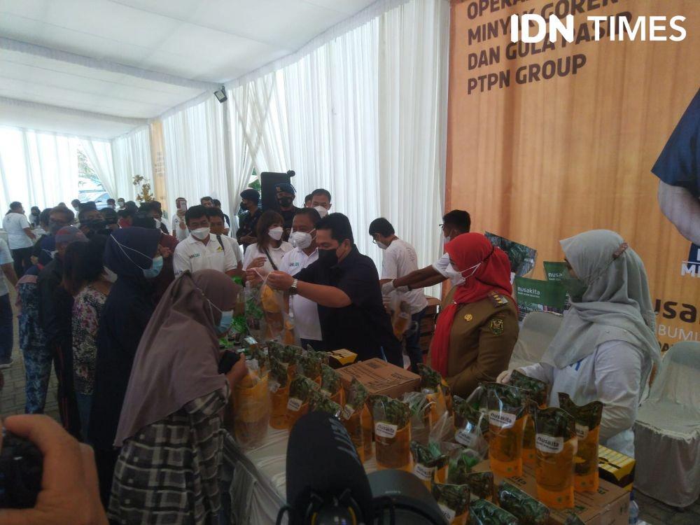 Harga Minyak Goreng Masih Tinggi, Warga Geruduk Pasar Murah PTPN 7