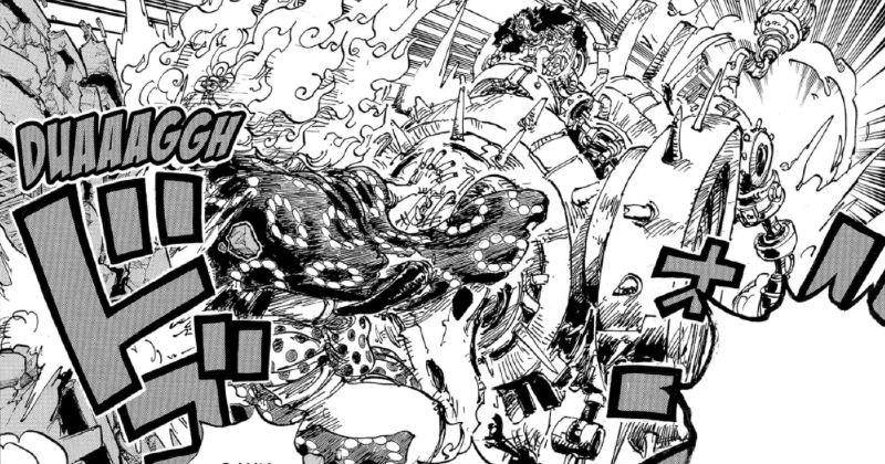 Kid menerjang Big Mom. (Dok. Shueisha)