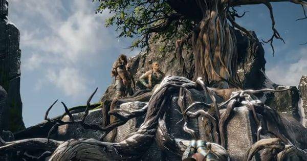 Baldur dan para keponakannya menanyai keberadaan Kratos ( Dok. Santa Monica Studio / God of War )