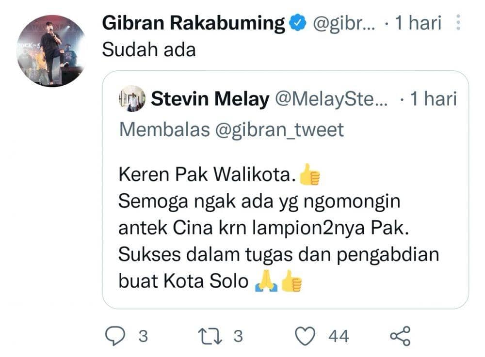 Twitter @gibran_tweet