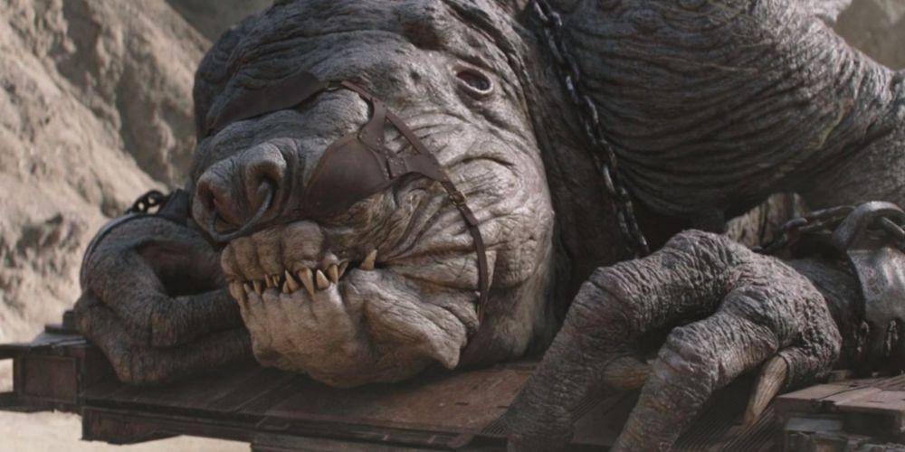 Karakter Rancor di serial “The Book of Boba Fett” (starwars.com)