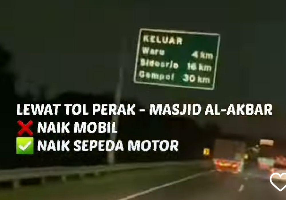 Naik Motor di Tol, Ngaku ke Polisi Hanya Buat Sensasi TikTok