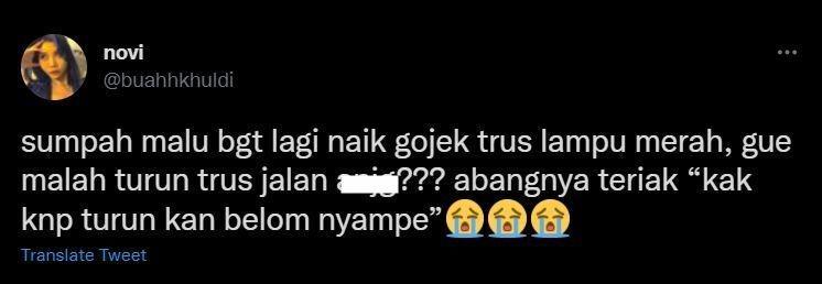 curhat memalukan saat naik ojol (twitter.com/buahhkhuldi)
