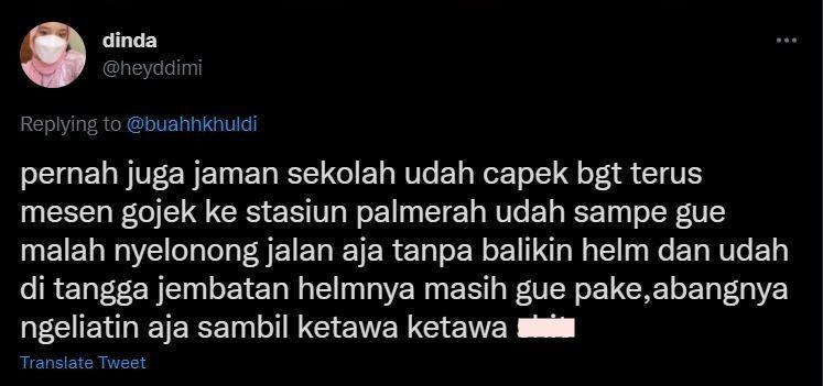 curhat memalukan saat naik ojol (twitter.com/heyddimi)