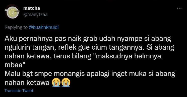 curhat memalukan saat naik ojol (twitter.com/maeytzaa)