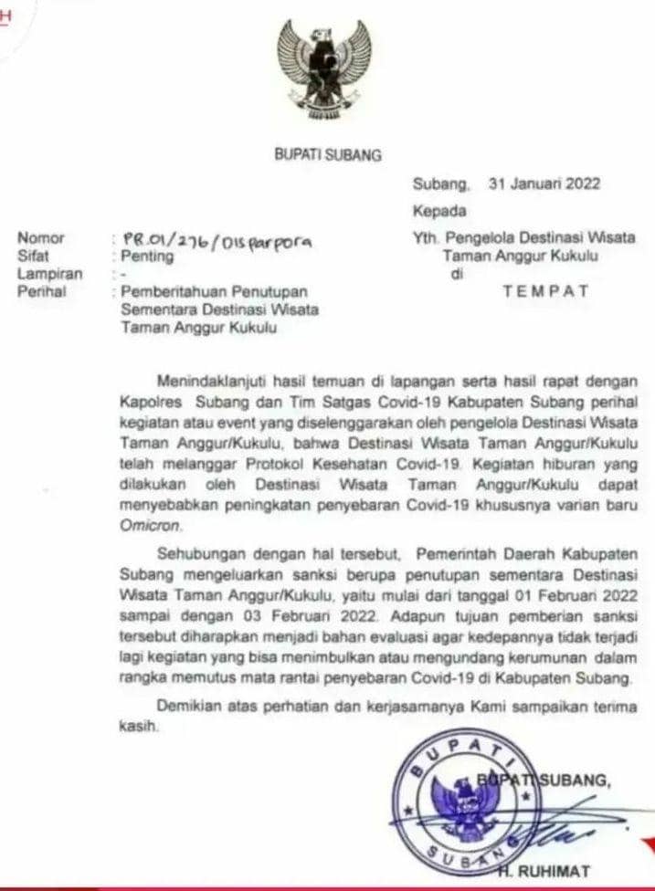 Dok Satgas COVID-19 Subang