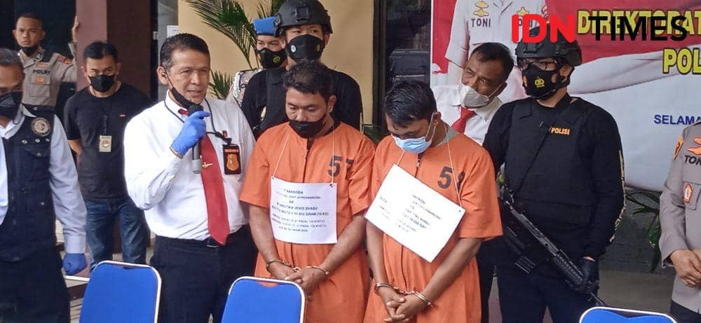 Polda Sumsel gagalkan penyelundupan 16 kilogram sabu dari Aceh ke Palembang (IDN Times/Rangga Erfizal)