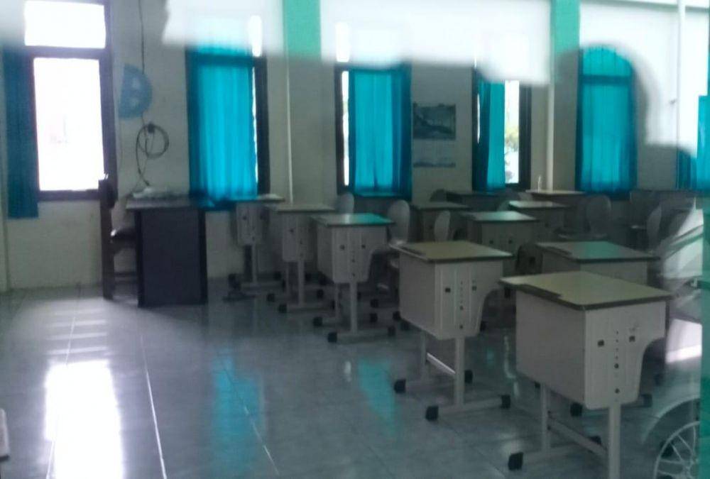 Suasana kelas di MAN Surabaya pascapuluhan siswa terkonfirmasi positif COVID-19. Dok. Istimewa