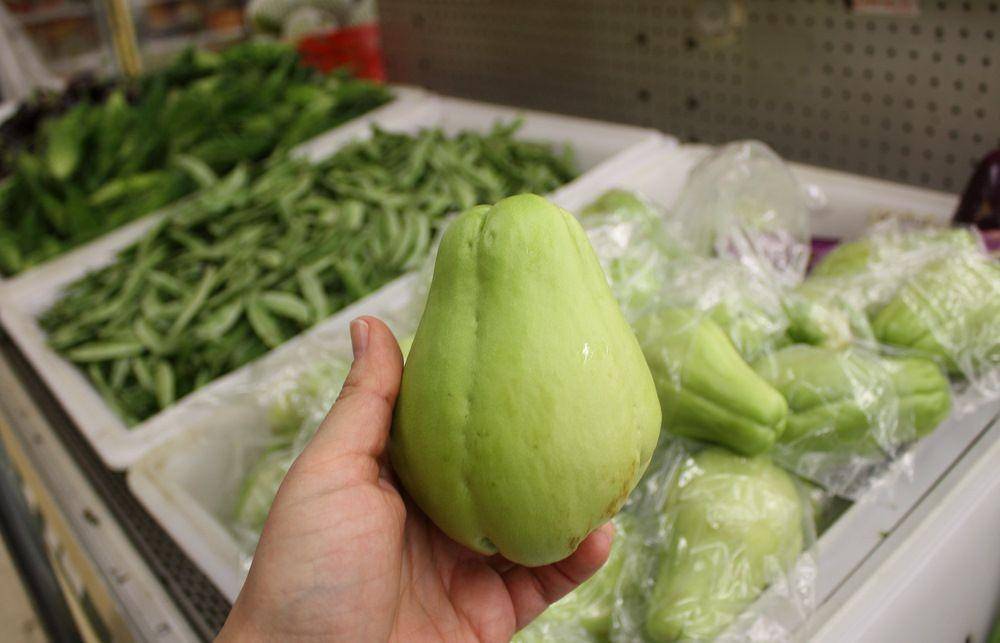 ilustrasi labu siam atau chayote (commons.wikimedia.org/Leslie Seaton)