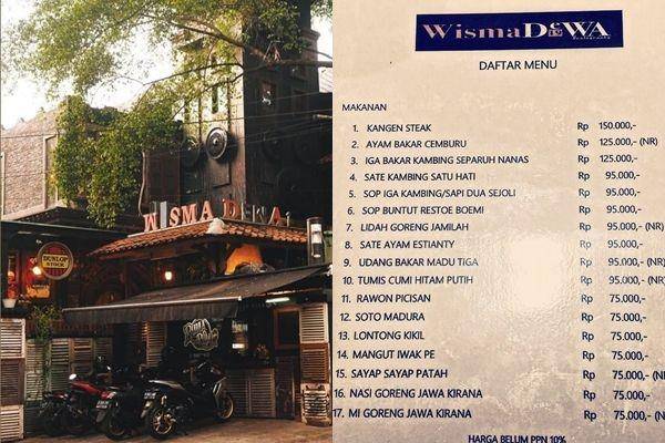 potret restoran Ahmad Dhani (instagram.com/wismadewa19restography)