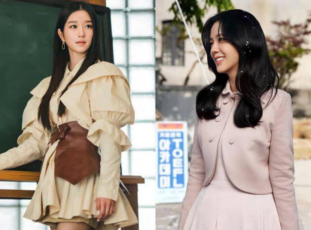 fashion outfit Seo Yea Ji di It's Okay to Not Be Okay dan Jisoo di Snowdrop (dok. tvN/It's Okay to Not Be Okay | dok. JTBC/Snowdrop)