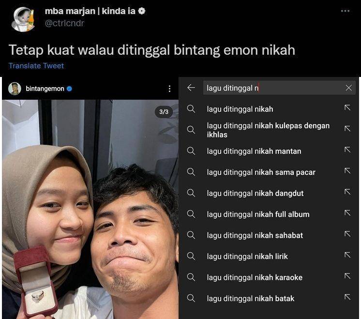 komentar patah hati Bintang Emon lamaran (twitter.com/ctrlcndr)