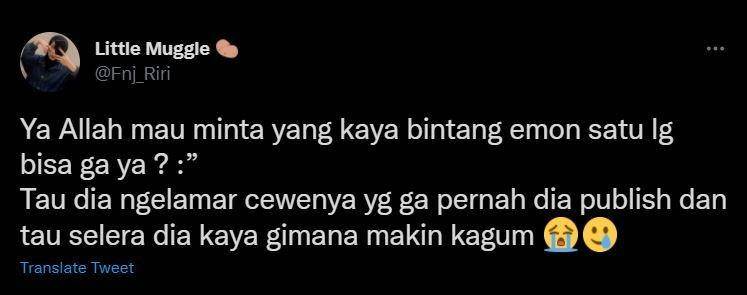 komentar patah hati Bintang Emon lamaran (twitter.com/fnj_riri)