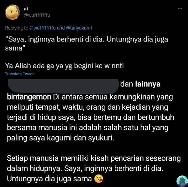 komentar patah hati Bintang Emon lamaran (twitter.com/wuffffffffu)