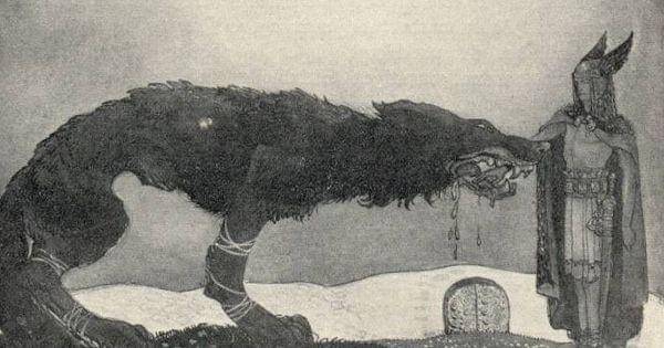 Tyr mengorbankan tangannya agar Fenrir bisa dibelenggu ( Dok. Norse Mythology for Smart People )