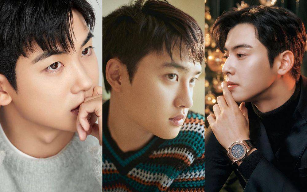 Park Hyung Sik,  D.O. EXO , dan Eunwoo ASTRO (instagram.com/yim_siwang | instagram.com/weareone.exo | instagram.com/eunwo.o_c)