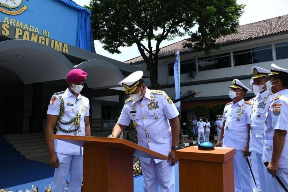 Kepala Staf TNI Angkatan Laut, Laksamana Yudo Margono ketika meresmikan markas besar Komando Armada di area Gunung Sahari pada Jumat, 4 Februari 2022. (www.instagram.com/@tni_angkatan_laut)