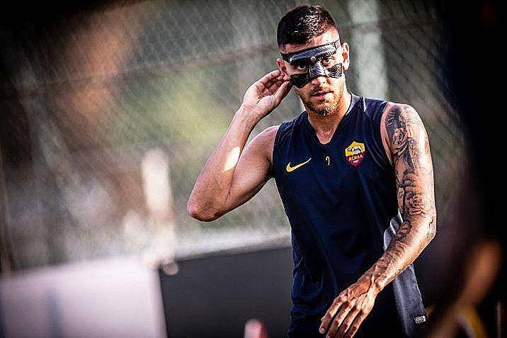 Lorenzo Pellegrini saat latihan AS Roma (instagram.com/lorepelle7)