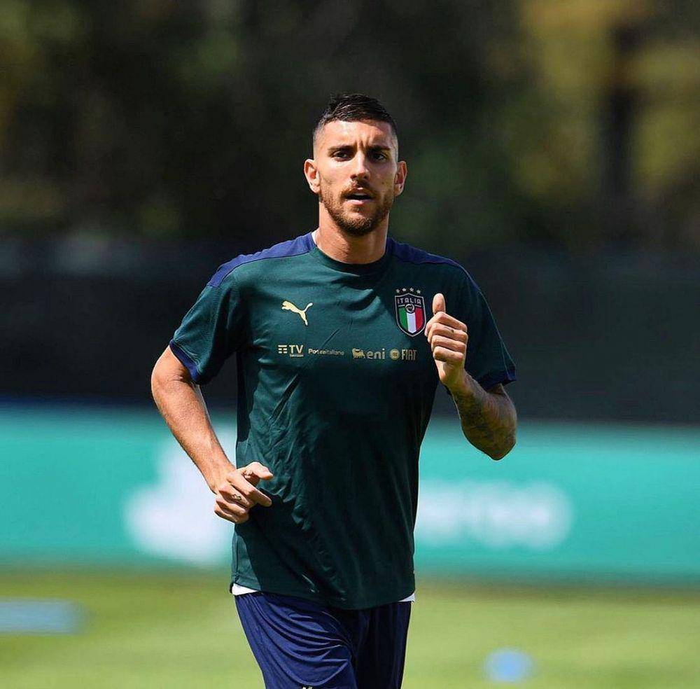 Lorenzo Pellegrini saat sesi latihan timnas Italia (instagram.com/lorepelle7)