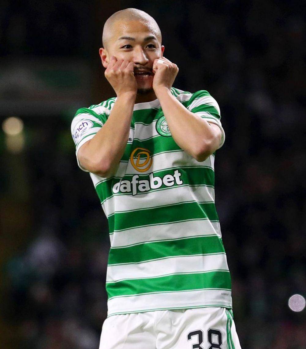 Daizen Maeda melakukan selebrasi usai mencetak gol untuk Celtic. (instagram.com/m_daizen0827)