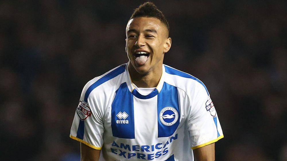 Jesse Lingard membela Brighton and Hove Albion di Championship pada 2014. (manutd.com)