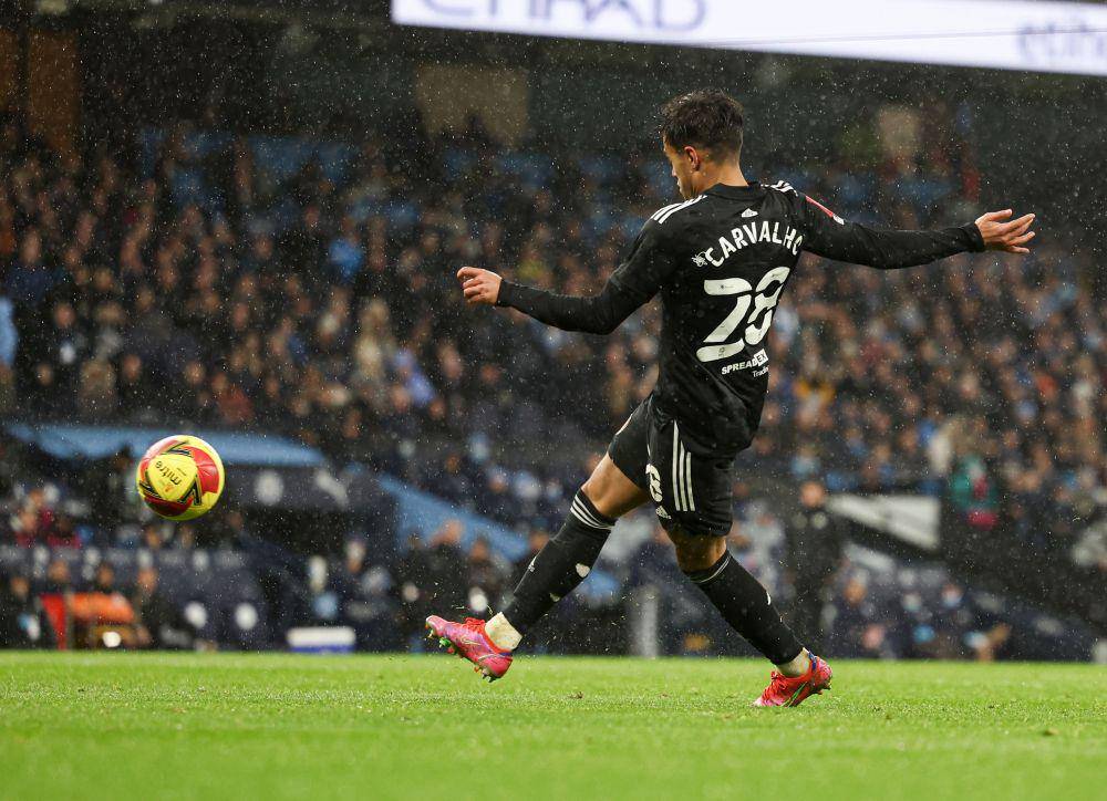 Fabio Carvalho saat melawan Manchester City di Piala FA (twitter.com/FulhamFC)